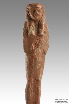 Wax shawabti for bronze casting, Dyn. 21