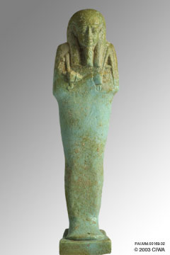 Light blue faience shawabti, Dyn. 26