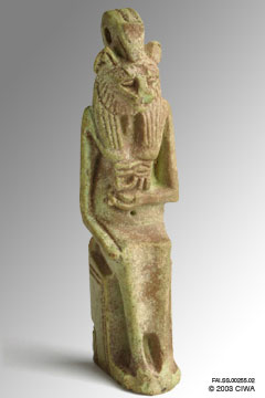 Faience amulet of Bastet, c. 750 BC.