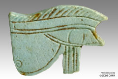 Udjat eye amulet-pendant, Dyn. 26