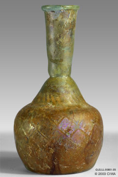 Mold-blown glass flask