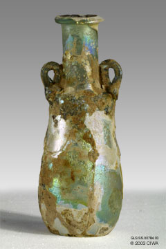 Iridescent alabastron, Alexandria, 50 BC