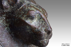 Bronze of Sakhmet seated, early Dyn. 18