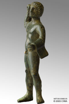 Bronze Etruscan warrior, Etruria, 480 BC