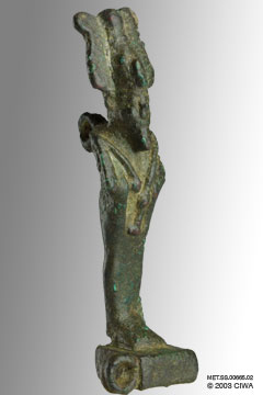 Bronze ritual pendant of Osiris, Dyn. 25