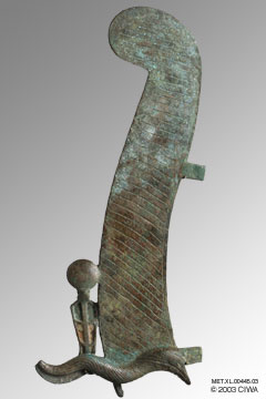Monumental bronze feather, Dyn. 18