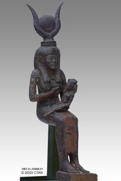 Queen Aqaluqa as Isis nursing, Dyn. 25