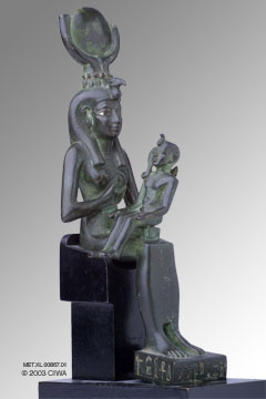 Queen Isitnefret as Isis nursing, Dyn. 19