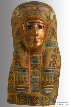 Gilded mummy mask of a queen, Dyn. 21