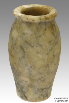 Alabaster unguent vase, Old Kingdom