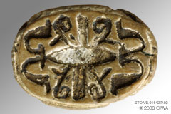 Scarab with Ra and four cobras, Dyn. 12