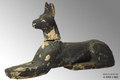 Wooden statuette of Anubis, New Kingdom