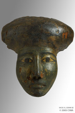 Head of a sarcophagus lid, 590-350 BC
