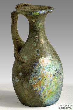 Iridescent olpe, Syro-Palestine, 100-300 AD