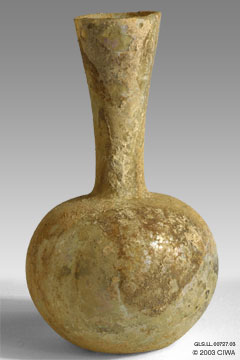 Glass flask, Eastern Roman, 280-350 AD