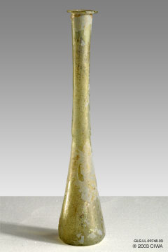 Glass unguentarium, 1-100 AD