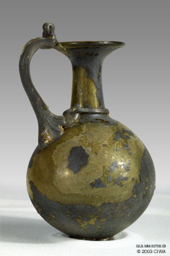 Glass oinochoe, Syria, 300-400 AD