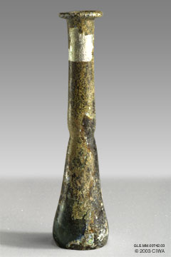 Glass unguentarium, 1-100 AD