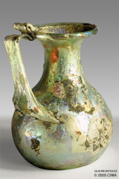 Iridescent Oinochoe, Syria, 300-400 AD