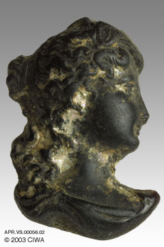 Glass female figure, Carthage, 400-300 BC