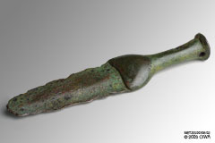 Miniature bronze dagger, 104 BC - 400 AD