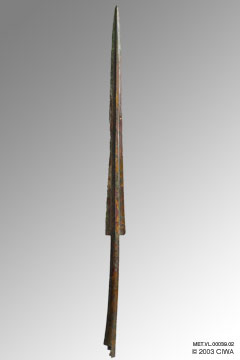 Large bronze spear tip, Etruria, c. 500 BC