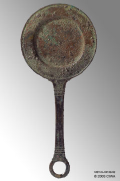 Mirror with long handle, Etruria, 400 BC