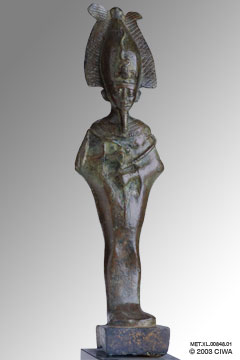 Tall bronze Osiris, Ptolemaic Period
