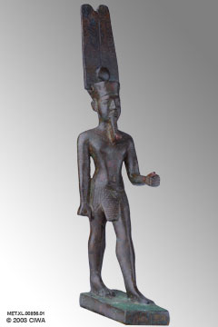 King Amenhotep II (?) as Amun-Re, Dyn. 18