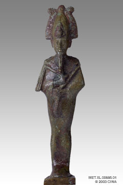 Bronze of King Psamtik I as Osiris, Dyn. 26