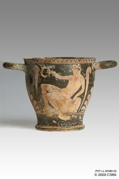 Red figure skyphos, Athens, 470-430 BC