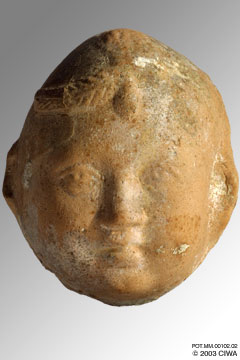 Pottery child head, Phoenicia, 1000-500 BC