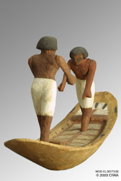 Nile boat with two sailors, Dyn. 11